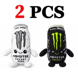 Monster Energy Drink Can Plush Toy - Cute Soft Cartoon Stuffed Doll Home Decor & Gift for Fans Friends - New Plushie Figure