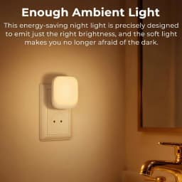 Night Light Socket with Twilight Sensor, Children's Night Light with 3 Brightness Dimmable for Bedroom, Hallway