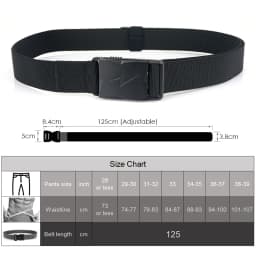 KOLBER Magnetic Elastic Belt for Men Quick Release Buckle Tactical Outdoor Belt Premium Nylon Casual Belt Stretch Waistband Male