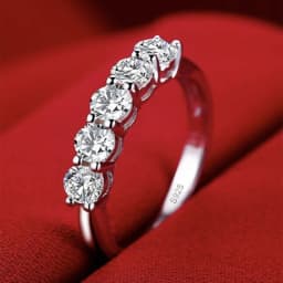 With Certificate Luxury 18K White Gold Rings,100% Solid Silver 925 Ring, High Quality Zirconia Diamond Wedding Band for Women