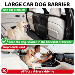 Car Pet Isolation Net Rear Isolation Barrier Thickened Protective Net and Anti Grab Safety Fence Car Seat Storage Bag