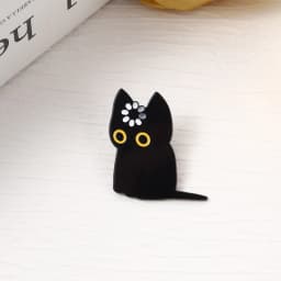 Black Cat Void Spinning Loading Enamel Pins Cartoon Cute Cat Animal Brooches Backpack Lapel Badge Funny Jewelry Gift for Friends