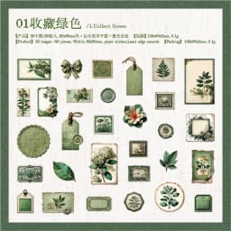 Journal GO 30pcs Manor Letterhead Vintage Flower Label Collage Scrapbook Sticker Creative DIY Journaling Card Craft Making Decal