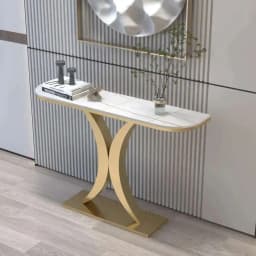 Nordic Light Luxury Console Table for Living Room Furniture Entryway Table Modern Hallway Table Semicircular Entrance Tables