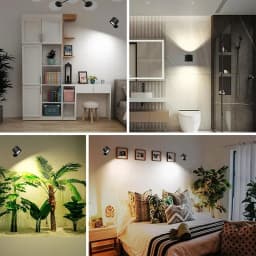 Led Double Head Wall Lamp Touch Control Remote 360 Rotatable USB Recharge Wireless Portable Night Light For Bedroom Reading Lamp
