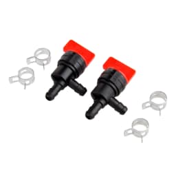 6Pcs/set 1/4" InLine 90 Degree Fuel Gas Cut-Off Shut-Off Valve for Briggs and Stratton 698181with Clamps for Tecumseh 35857&4