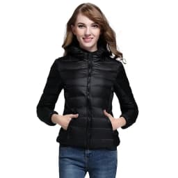 2026 Winter Women's Light Down Hooded Jacket,Red Blue Khaki Green Available,European Size S-XXL,Women Coats