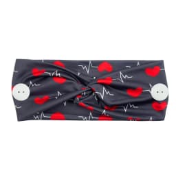 Women Nurse Headbands with Button Wide Headbands for Mask Non Slip Elastic Ear Protection Gift for Doctors Sweatband Hairband