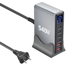 540W Multi-Port GaN Desktop Charger with LCD Screen | 140W PD3.1 Fast Charging for MacBook, iPhone 16 17, Samsung, Laptop, Table