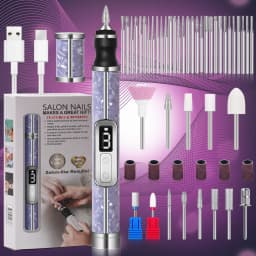 YIKOOLIN Electric Nail Drill Set Portable 4 Speeds Professional Manicure Pedicure Kit for Nail Salon Exfoliation Polishing
