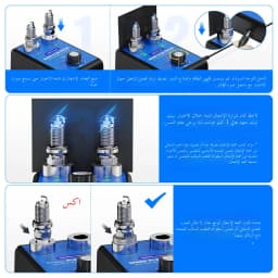 Car Spark Plug Tester 110V 220V Ignition System Tester Double Hole Spark Plug Analyzer 0-6000rpm Automoivo Detector Scanner