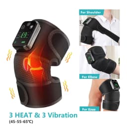 Electric Heating Pad Knee Massager 3 in 1 Joint Care Brace Shoulder Elbow Protector Cordless Leg Massage Belt Adjust Tempreture