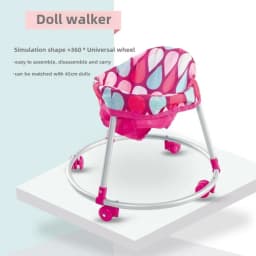 Folding Doll Strollers Walker Walking Chair Girl Playing House Simulated Furniture Children's Toy Car