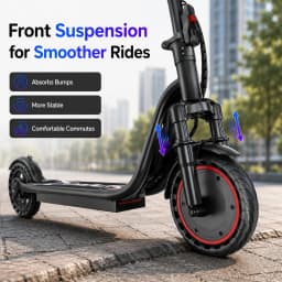 Electric Scooters for Adults Teens, 350W Motor, 8.5'' Solid Tires, 37V 7.8AH Battery,21Miles Max Range, Front Suspension,APP Control for Commuting