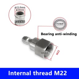 Pressure Washer Coupler 1/4 Inch Stainless Steel Quick Connect Fittings Male Female Accessories With Internal External Thread