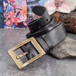 Vintage Heavy Solid Brass Belt Buckle Genuine Leather Belt Men Luxury Ceinture Leather Belt For Men Waist Male Belt Wide MBT0613