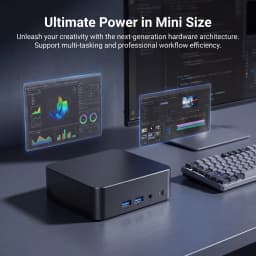 2026 New Intel Core I7 8650U Mini PC Windows 11 Pro 32GB+2TB Ultra Compact Silent Desktop Computer Dual HDMI Business Office