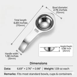 Egg Separator Egg Yolk White Filter Stainless Steel Egg White Yolk Sifting Filter Egg Divider Kitchen Gadgets Egg Extractor