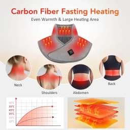 Heating Electric Shoulder Neck Pad Massager Three Gear Hot Compress Cervical Shawl Warmer USB Relax Brace for Shoulder Neck Back