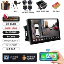 Android 15 Car Radio For Jeep Wrangler 3 JK 2007 - 2018 Head Unit Wireless Carplay Auto GPS QLED DVD Multimedia Navigation BT