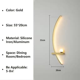 Nordic LED Wall Lamp Stripes Wall Sconce for Bedroom Bedside Living Room Study Stairs Home Decor Indoor Lighting Fixture Luster