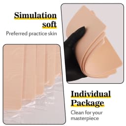 A4 Size Tattoo Practice Skin 3/1mm Double Side Silicone Permanent Makeup Eyebrow Synthetic Leather Training Fake Skin Accessory