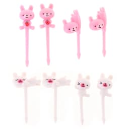 4/6/8/10PCS Unicorn Mini Food Fruit Fork Set Kid Cute Bento Box Decor Dessert Forks Cartoon Toothpick Cake Dessert Party Supply