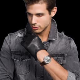 Men Luxury Urtra Thin Lambskin Genuine Leather Gloves Driving Riding Tight Unlined Breathable Soft Touch Screen