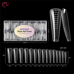 TP Full Cover Widen Dual Nail Forms 150pcs Poly Nail Gel Nail Molds Acrylic Nail Extension System False Nail Tips Manicure Tools