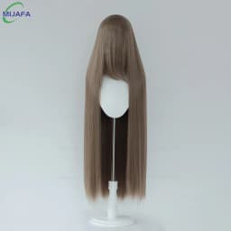 Very High Quality 600g 68 Colors 40 Inch 100cm Long Straight Cosplay Wig With Bangs Heat Resistant Hair Anime Wigs + Wig Cap
