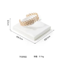 Luxurious Exhibitor Set Jewelry Display Stand White Leather Necklace Pendant Organizer Jewelry Window Counter Display Showcase