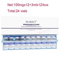 0.25 mm Microneedle Serum GHK-Cu Blue Copper Peptide Lyophilized Powder Ampoule Set Skin Repair Firming HydrationKorean Skincare