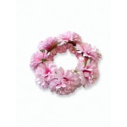 1pc Women's New Spring & Summer Solid Color Artificial Fabric Flower Hair Scrunchie, Suitable For Beach, Hawaii Vacation, Daily