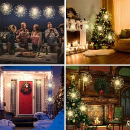 New Year 200LEDs Fairy Firework String Lights Outdoor Starburst Christmas Garden Lights for Party Wedding Garland Decor