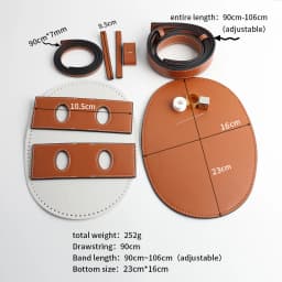 DIY Leather Shoulder Bag Making Kit Shoulder Bucket Bag Making Set for Purse DIY Making Handmade Stitch Bag Making Materials