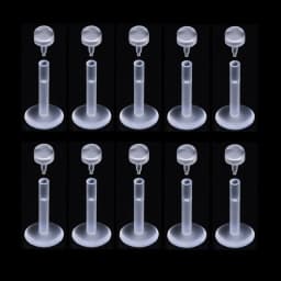 10 Pieces/Lot Clear Soft Transparent Lip Ring Tragus Earring Invisible Nose Ring Cartilage Labret Piercing Body Jewelry