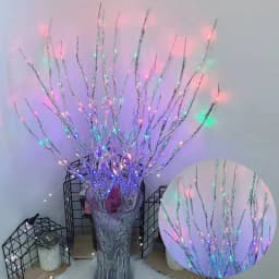 LED Christmas Tree Branch Lights Battery Operated Bendable Twig Branch Lights For Home Indoor Vase Holiday Festival Decoration
