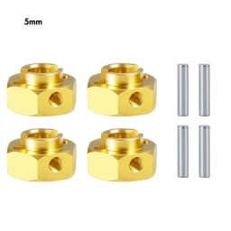 YEAHRUN 5/6/8/9/10/12mm Brass Wheel Hub Hex Extended Adapter for Axial SCX10 III AXI03007 AXI03004 Capra 1/10 RC Crawler Car
