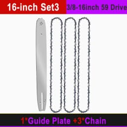 Electric Chainsaw Chain Long-lasting 16" Chain Saw Blade w/ 59 Drive Links 3/8"LP Pitch Premium Alloy Rounded Teeth for Woodwork