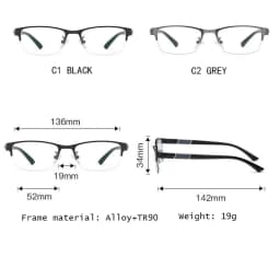 3PCS Anti Blue Reading Glasses Men Half-frame Glasses Business Style Male Eyeglasses For Old People Glasses With Grade +100~+400