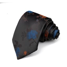 New Men's High Quality 8cm Flower Fish Pattern Jacquard Tie Paisley Polyester Necktie Office Business Party Accessories Gift
