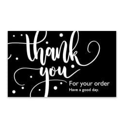 30pcs Black Pink Thank You Cards Greeting Label Tag Packages For Small Business Gift Box Decoration Packaging Supplies Wholesale