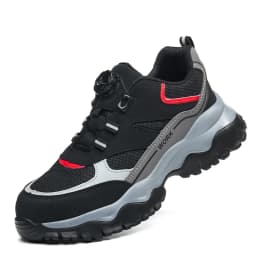 Indestructible Steel Toe Work Shoes for Men Rotating Button Safety Shoes Lightweight Construction Work Safety Shoes