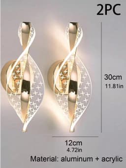 1pc/2pc Golden Snowflake, Cloudy Acrylic Wall Sconce for Living Room, Bedroom Home Decor, Modern LED Bedside Wall Sconce