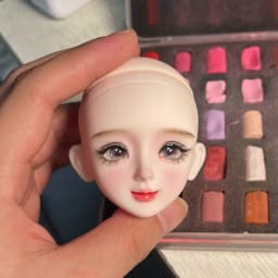 In Stock Hand Painted 1/6 Bjd Doll Head Finished Makeup Mjd Replacement Head, Removable Eyeballs Doll Parts