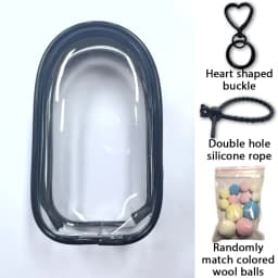 For Mini Labubu Pin For Love V4 Transparent Colorful Protector Case Doll Accessories Plush Doll Display Bag Outdoor Keychain Toy