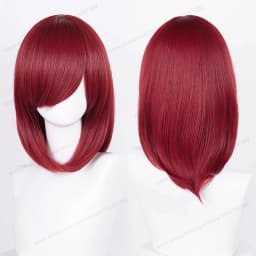 Anime 40cm Medium Basic Synthetic Bang Blond Cosplay Wig Black White Red Pink Green Brown Gold Blue Women Heat Resistant Hair