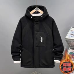 Men autumn winter warm fleece jacket new style extra size hooded fleece and thick zipper sweatshirt oversized 13xl 190kg