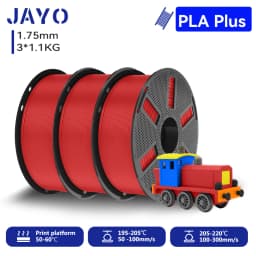 JAYO 3*1.1KG PLA + Filament 1.75MM PLA Plus 3D Printer Filament 1.1KG/roll For FDM Neatly Wound Coloful 3D Printing Material for 3D Printer & Pen