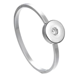 Wholesale 18mm Snap Bracelets High Quality Metal Silver Color Snap Button Bracelet Bangle Adjustable Chain Bracelets